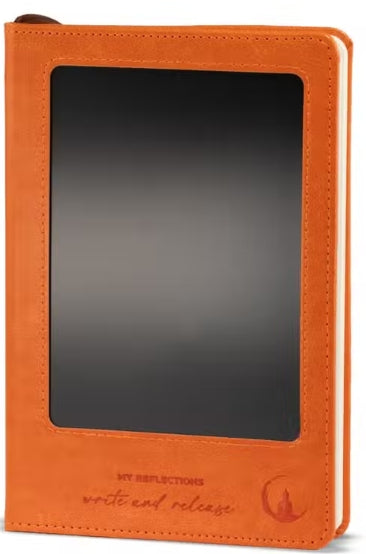 80 leaf A5 Intention Note Book - LCD Wipe Screen - Cork Leather Effect