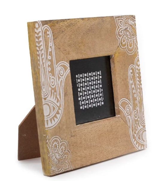 Small Mango Wood Picture Frame (for 10x15cm images) - 20x20x2cm