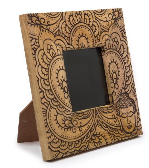 Small Mango Wood Picture Frame (for 10x15cm images) - 20x20x2cm
