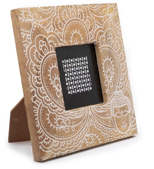 Small Mango Wood Picture Frame (for 10x15cm images) - 20x20x2cm