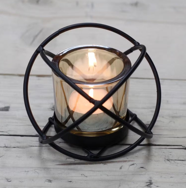 Centrepiece Iron Tea Candle Holder - 1 Cup Single Ball