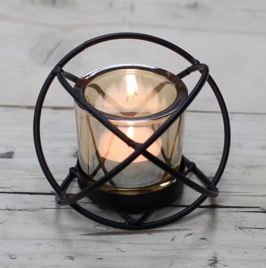 Centrepiece Iron Tea Candle Holder - 1 Cup Single Ball