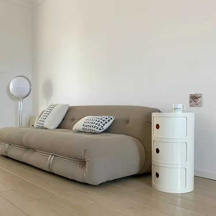 Creative Plastic Bedside Table - Modern Minimalist Round Storage Cabinet