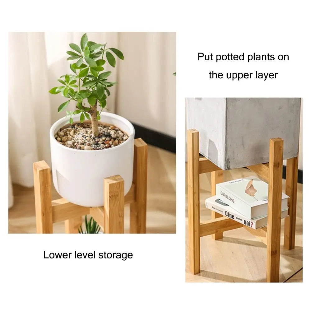Floor-Standing Wood Flowerpot Holder Round Leg Gardening Supplies Flower Pot Base Home Decoration Desktop Ornament Plants Stand