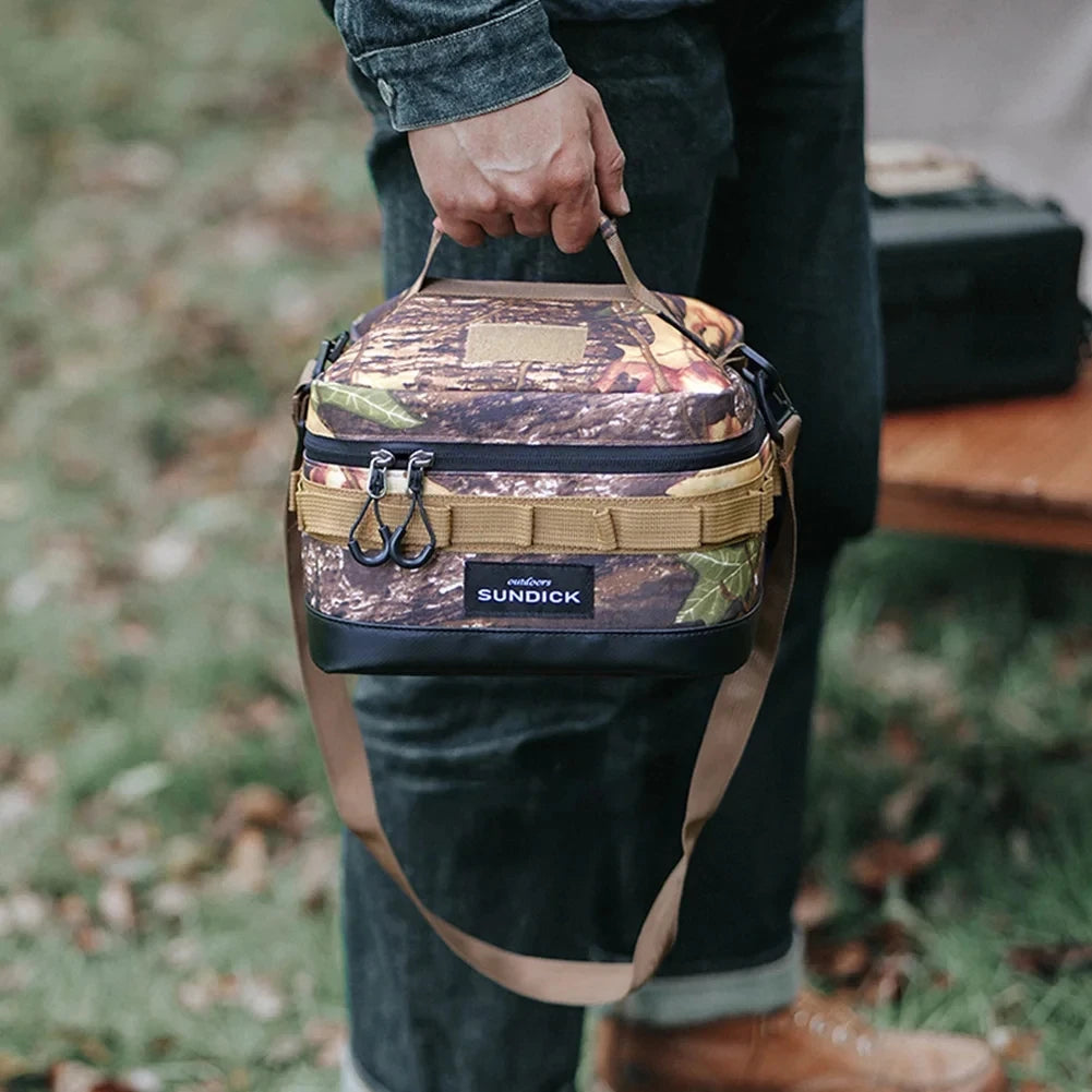 Large Picnic lce Bag 900D Cloth Camping Travel Organizer Waterproof Thermal Lunch Box for Camping BBQ Family Outdoor Activities