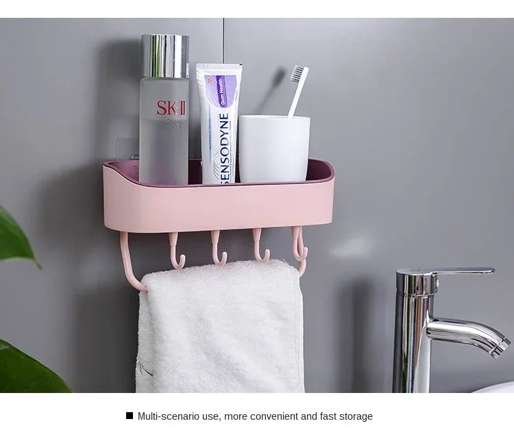 Bathroom Floating Wall - Mounted Shelves, Shower Hanging Basket