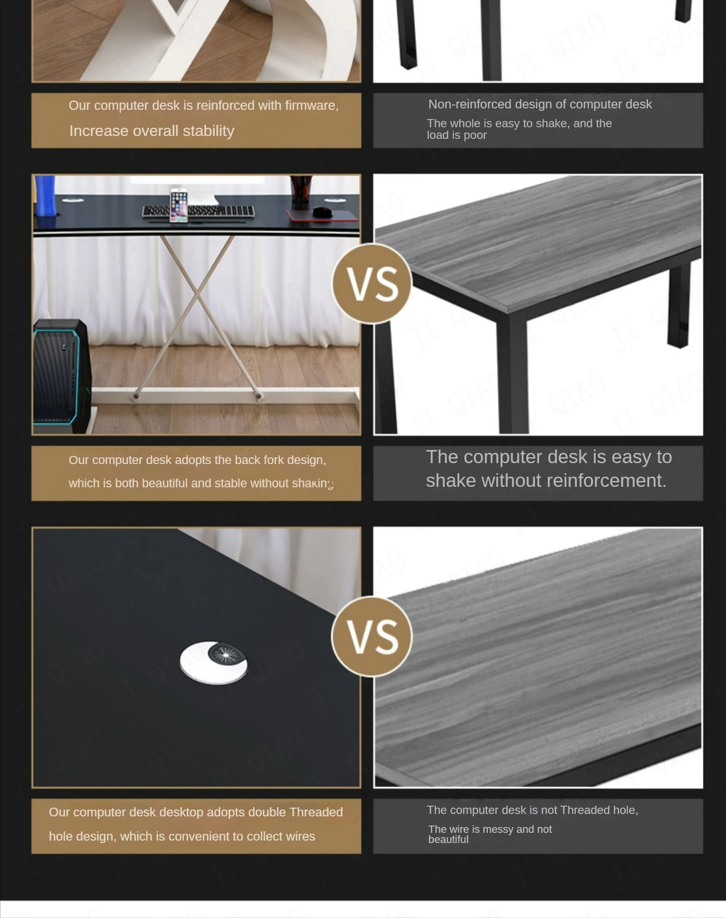 Stylish Office Work Desk or desktop Computer Gamer Desk