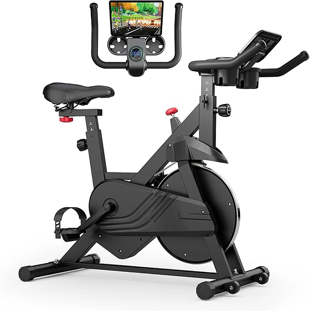 Superun Exercise Bike Home Ergometer Exercise Bike with Adjustable Magnetic Resistance Indoor Bicycle LCD Display 100 kg Load Capacity