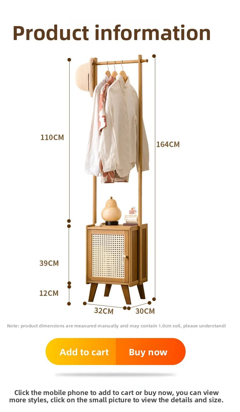Small apartment solid wood Bedroom Unit with drawers and integrated hanger section