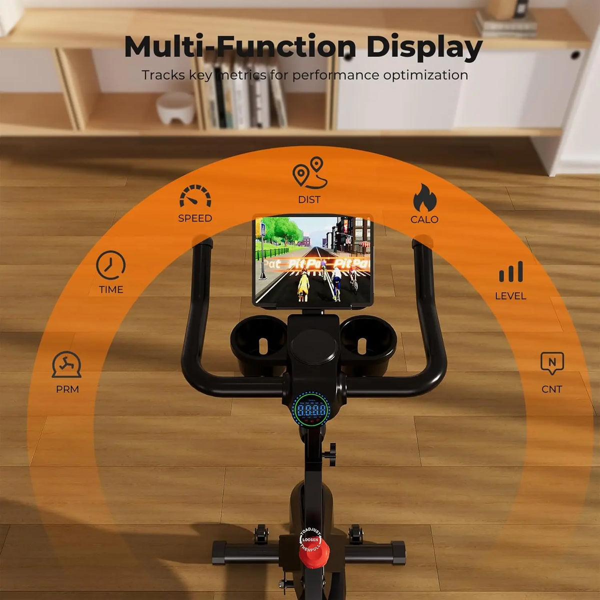 Superun Exercise Bike Home Ergometer Exercise Bike with Adjustable Magnetic Resistance Indoor Bicycle LCD Display 100 kg Load Capacity