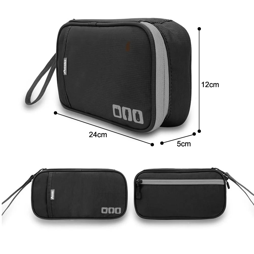Portable Electronic Accessories Travel case,Cable Organizer Bag Gadget Carry Bag for iPad,Cables,Power,USB Flash Drive, Charger