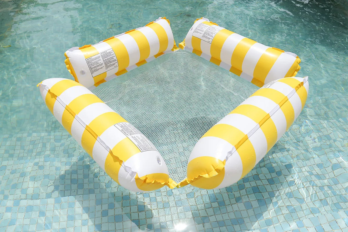 New Water Hammock Recliner Inflatable Floating Swimming Mattress Sea Swim Ring Swimming Pool Party Toy Recliner Swimming