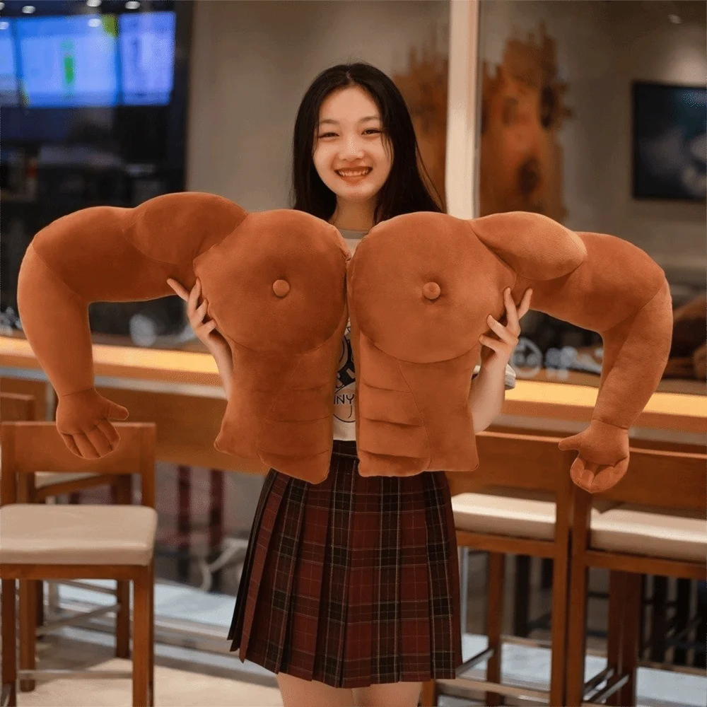 Creative Arm Pillow Hunky Chest Throw Pillow Body Shape Pillow Cuddle Pillow PP Filling Boyfriend Pillow Sleep Cushion