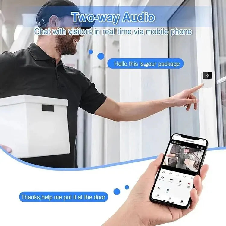 Home Security Video Doorbell: Wireless HD Camera,  Intercom & Voice Feature