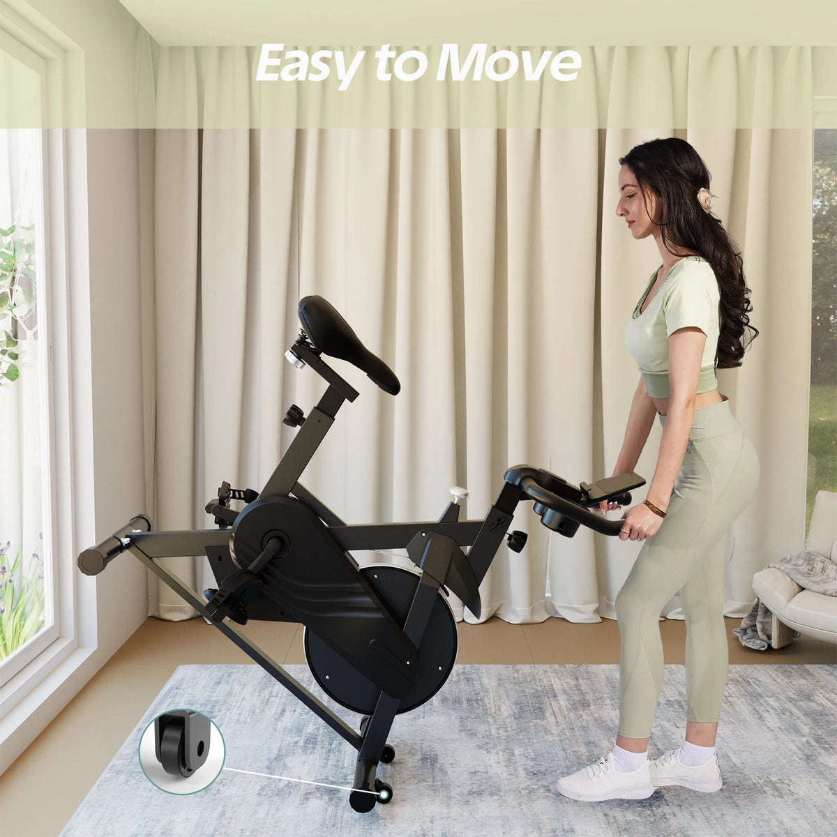 Superun Exercise Bike Home Ergometer Exercise Bike with Adjustable Magnetic Resistance Indoor Bicycle LCD Display 100 kg Load Capacity