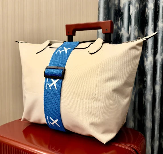 Aircraft printed nylon luggage fixed strap with one pack