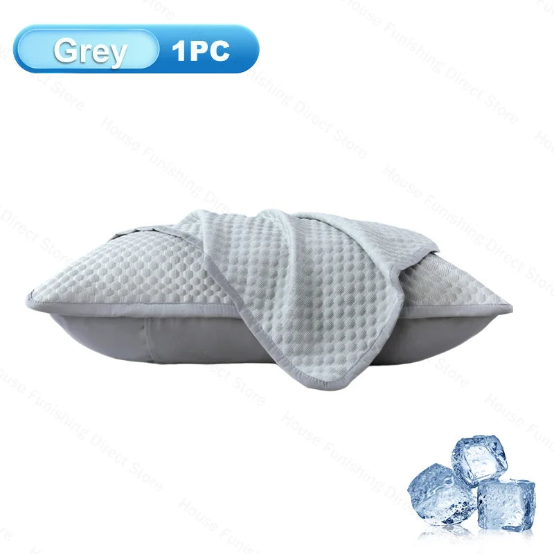 Ice Silk Cooling Pillowcase New 2/1PC Breathable Summer Bedding Washable Pillow Cover 48x74cm Sleepers Air Conditioning Comfort