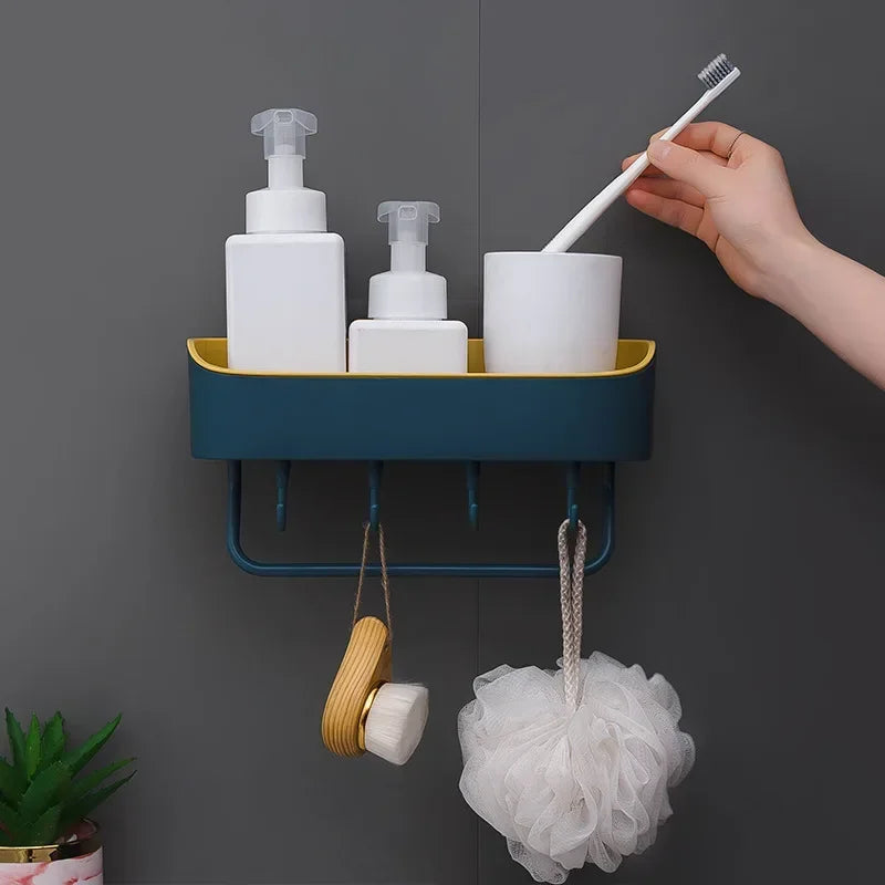 Bathroom Floating Wall - Mounted Shelves, Shower Hanging Basket