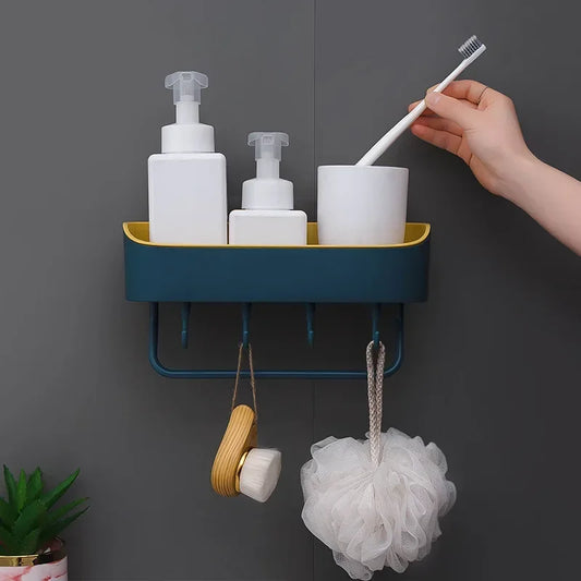 Bathroom Floating Wall - Mounted Shelves, Shower Hanging Basket