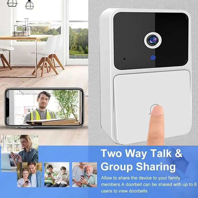 Home Security Video Doorbell: Wireless HD Camera,  Intercom & Voice Feature