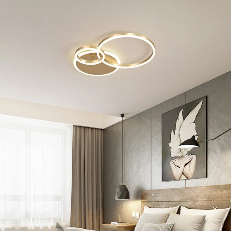 Modern LED Chandelier Ceiling Light - Round Ring Lustre