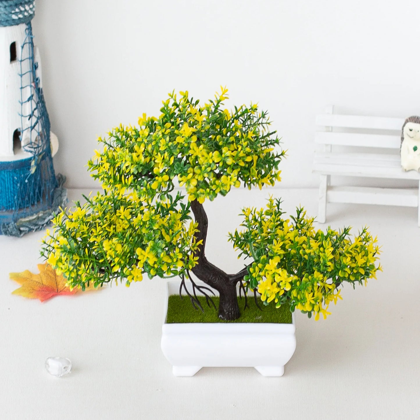 Artificial Tree Plants Bonsai Small Tree Pot Fake Plant Flowers Potted Ornaments For Garden Table Home Room Bedroom Home Decor