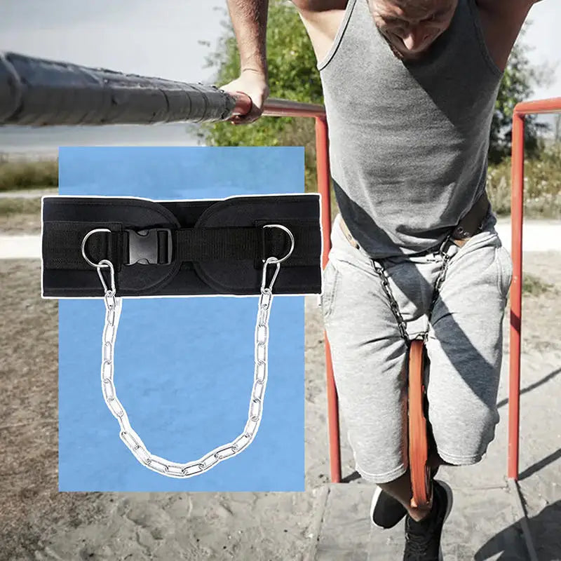 Pull up weight carrying fitness belt for men, squat horizontal bar, waist protection, back muscle strength training belt