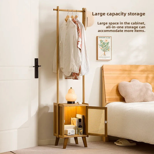 Small apartment solid wood Bedroom Unit with drawers and integrated hanger section