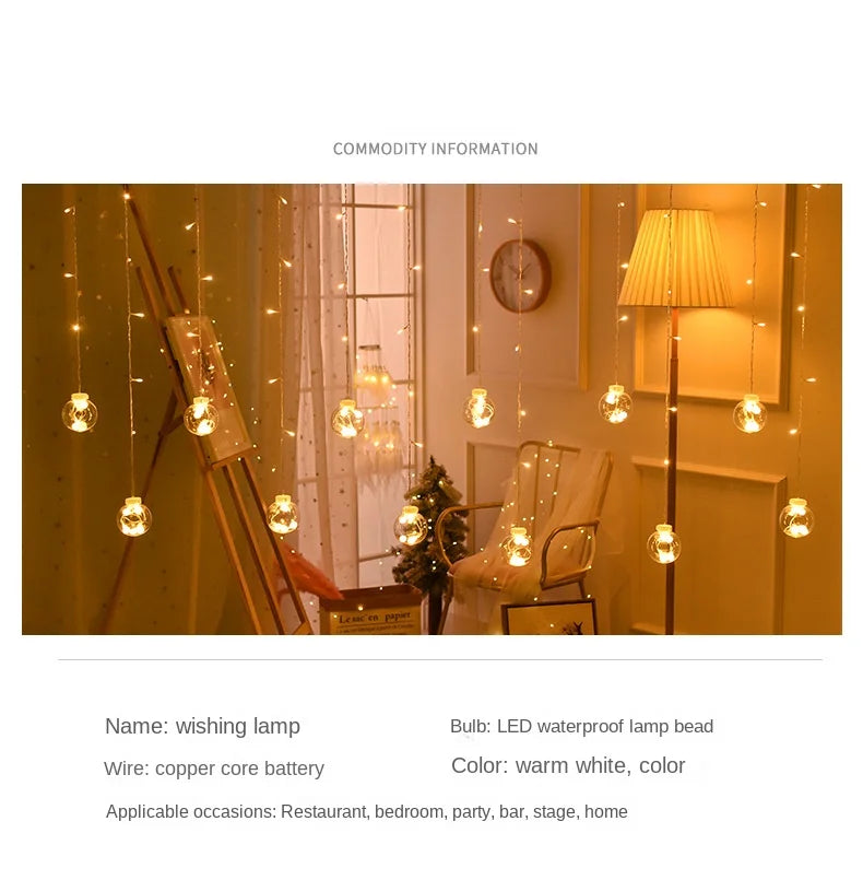 Christmas Led Lights Decoration Fairy String for Room Light Curtain