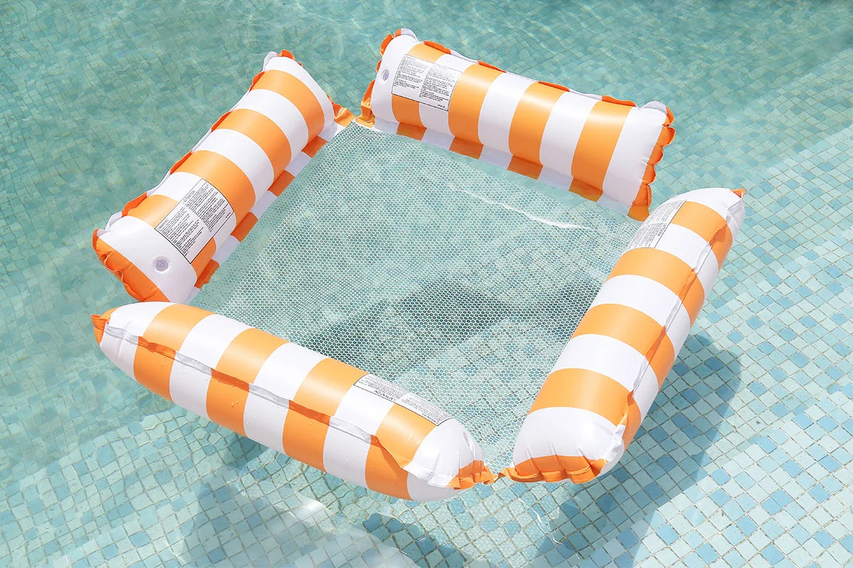 New Water Hammock Recliner Inflatable Floating Swimming Mattress Sea Swim Ring Swimming Pool Party Toy Recliner Swimming
