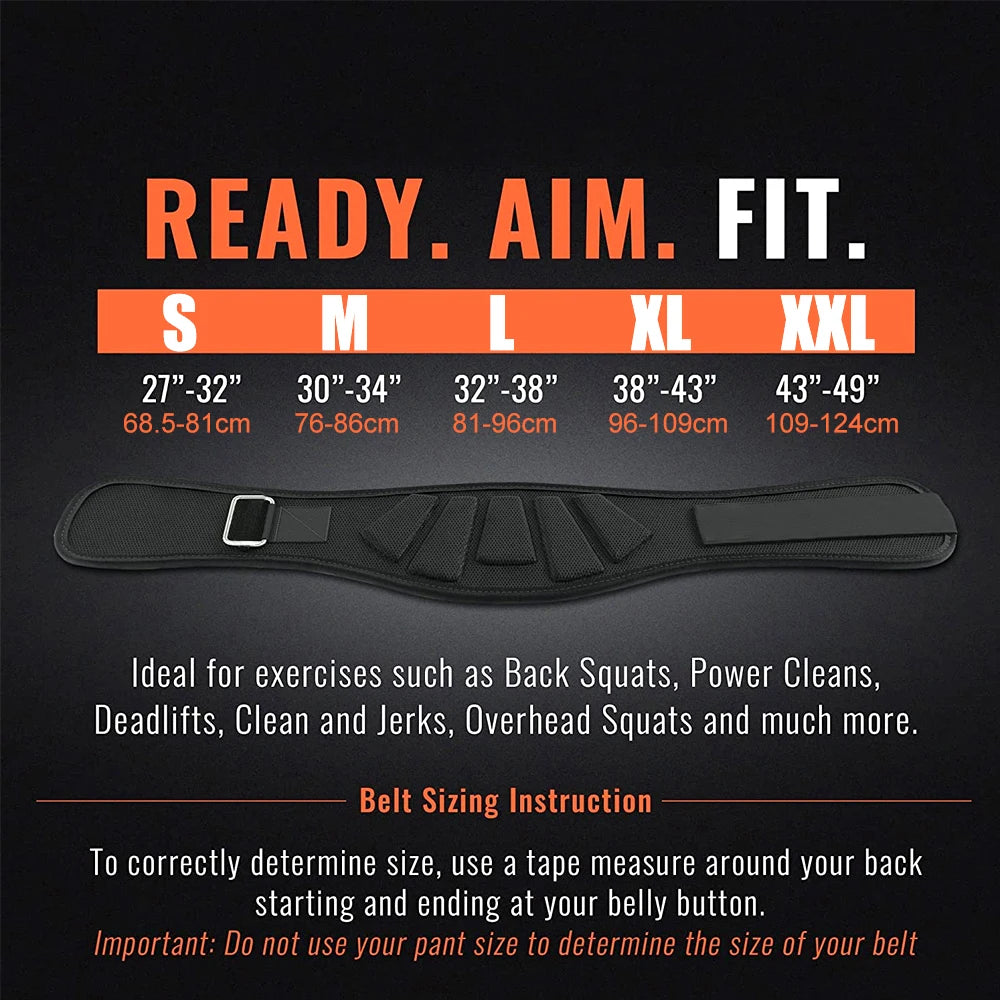 1Pcs Sports Weight Lifting Belts for Men Women - Weight Lifting Core & Lower Back Support Workout Waist Belt for Fitness