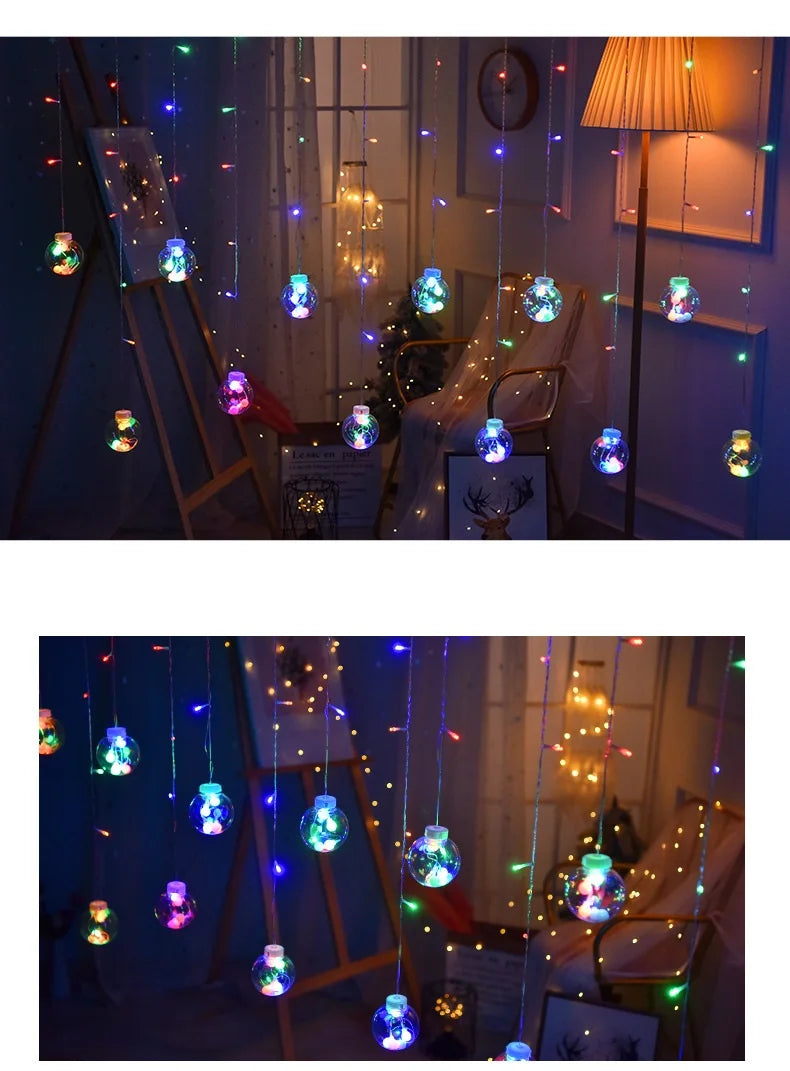 Christmas Led Lights Decoration Fairy String for Room Light Curtain