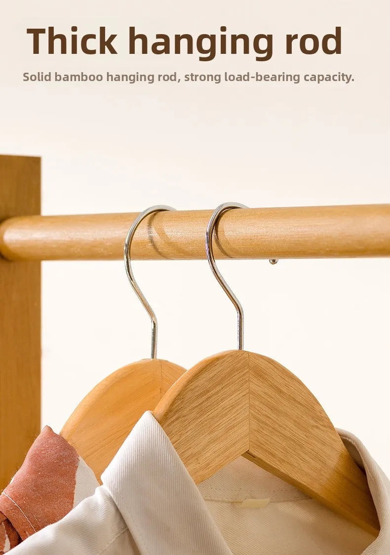 Small apartment solid wood Bedroom Unit with drawers and integrated hanger section