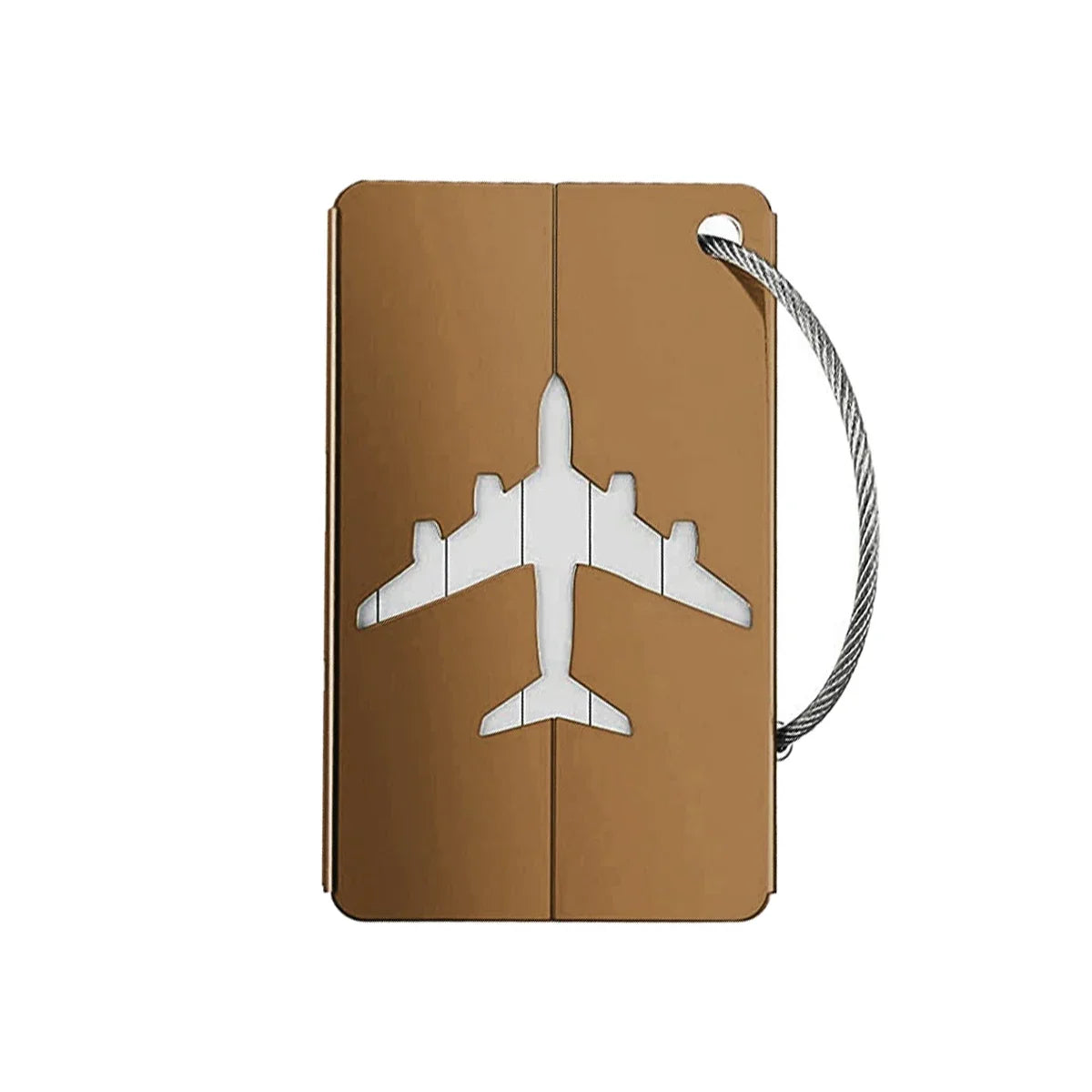 Aluminium Alloy Aircraft Luggage Tag with Name Travel Luggage Tag ID Card Anti-lost Solid Colour Travel Accessories