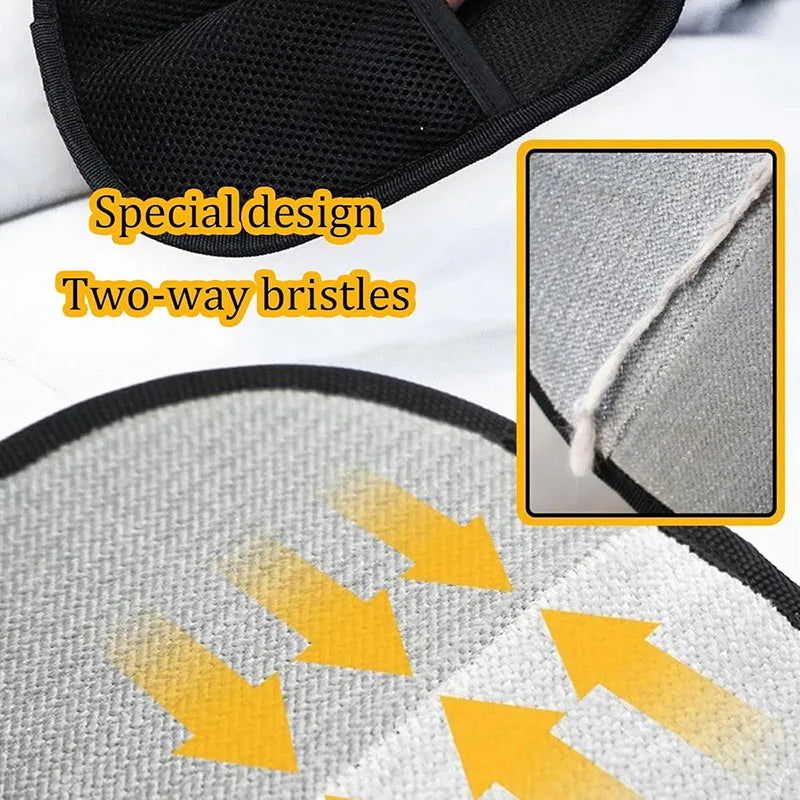 Hot pet hair removal tools reusable gloves, pet double-sided beauty gloves, carpet removal pet fur hair pet supplies