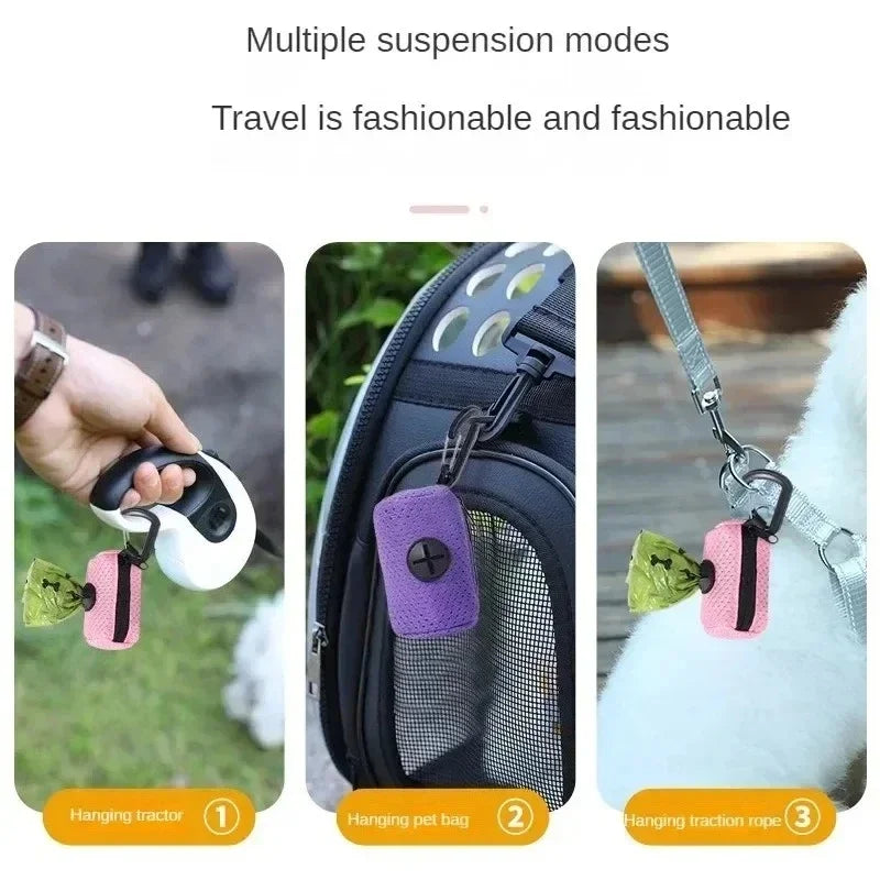 Dog Poop Pickup Bag Holder Pet Supplies Dog Pooper Cleaning Tool Pet Waste Bag Dispenser Dogs Walking Garbage Bags Dispensers