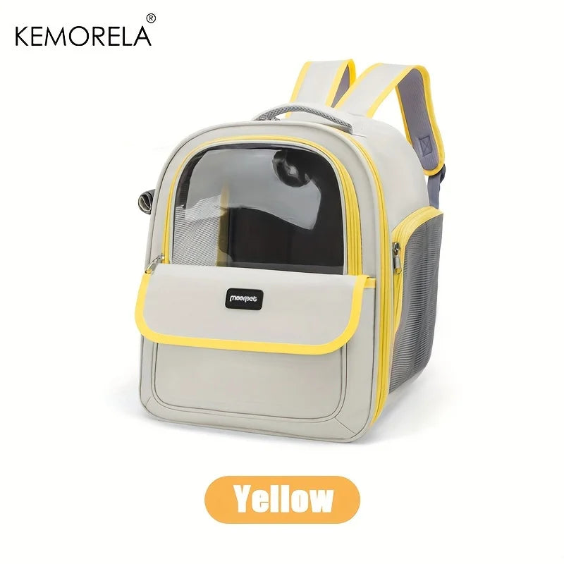 KEMORELA Pet Backpack for Cats And Dogs Large Outdoor Transparent Capsule Breathable Carrying Bag Pet Supplies