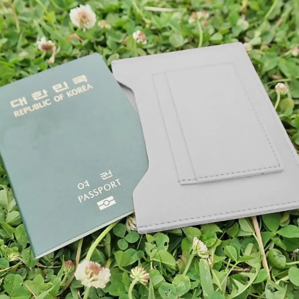 Unisex Passport Cover - Waterproof PU Leather with Multi-Slots - Portable Card Holder for Women & Men
