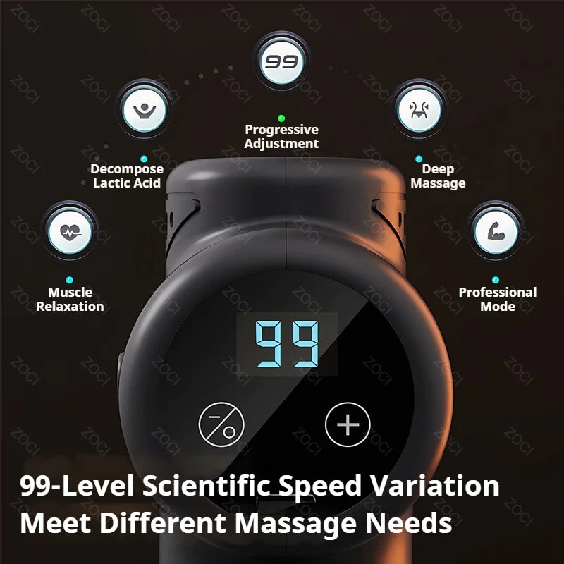 Mini 99 Speed Massage Gun Professional Electric Fascia Gun Portable Powerful Handheld Deep Tissue Muscle Vibrating Massager
