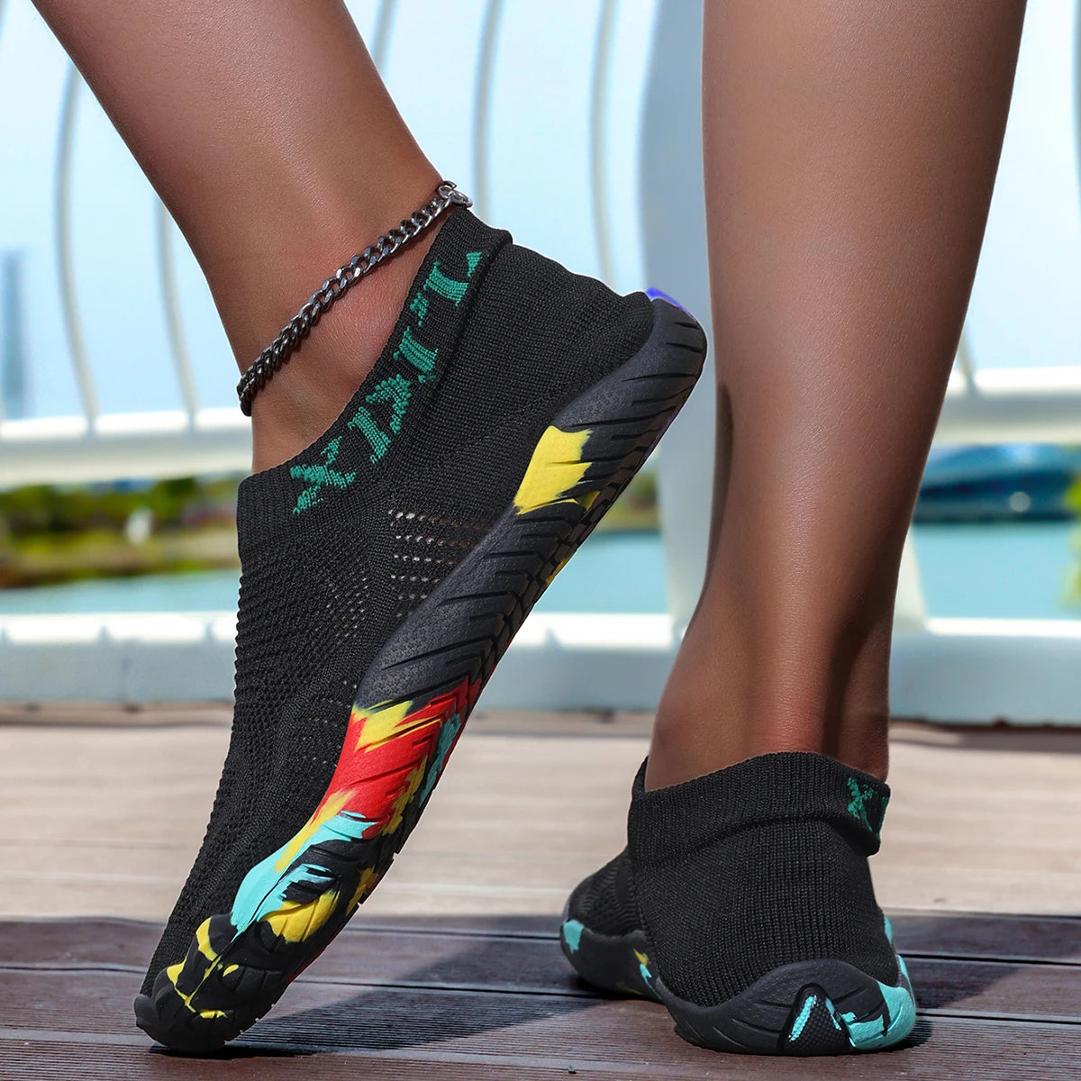 Water Wading Shoes, Beach Outdoor Hiking Shoes, Quick Drying, Breathable, Non Slip Diving Shoes, Lightweight Fitness Yoga Shoes