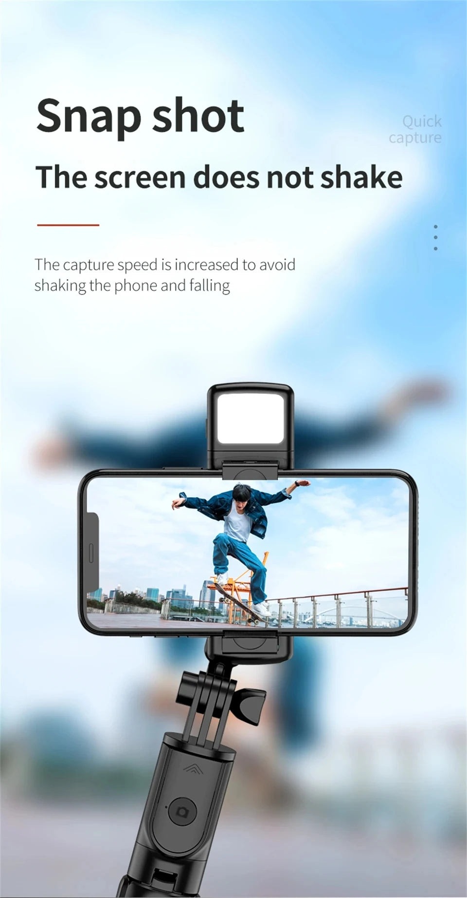 New Tripod for Smartphone Camera, Stand with Bluetooth Shutter and Light, Wireless Selfie Stick Brackets with Phone Holde