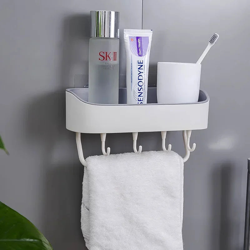 Bathroom Floating Wall - Mounted Shelves, Shower Hanging Basket