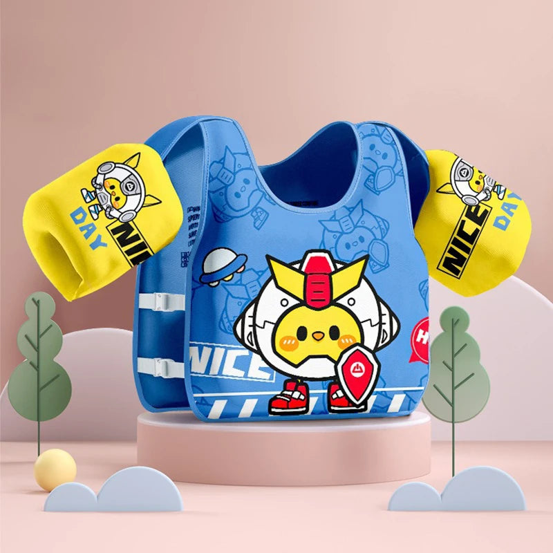 Pool Float Swim Vest Beginner Buoyancy Vest Swimming Ring Tube Swimming Arm Ring Water Play Equipment No Inflation