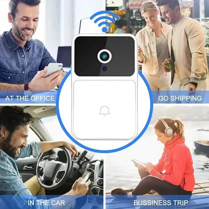 Home Security Video Doorbell: Wireless HD Camera,  Intercom & Voice Feature