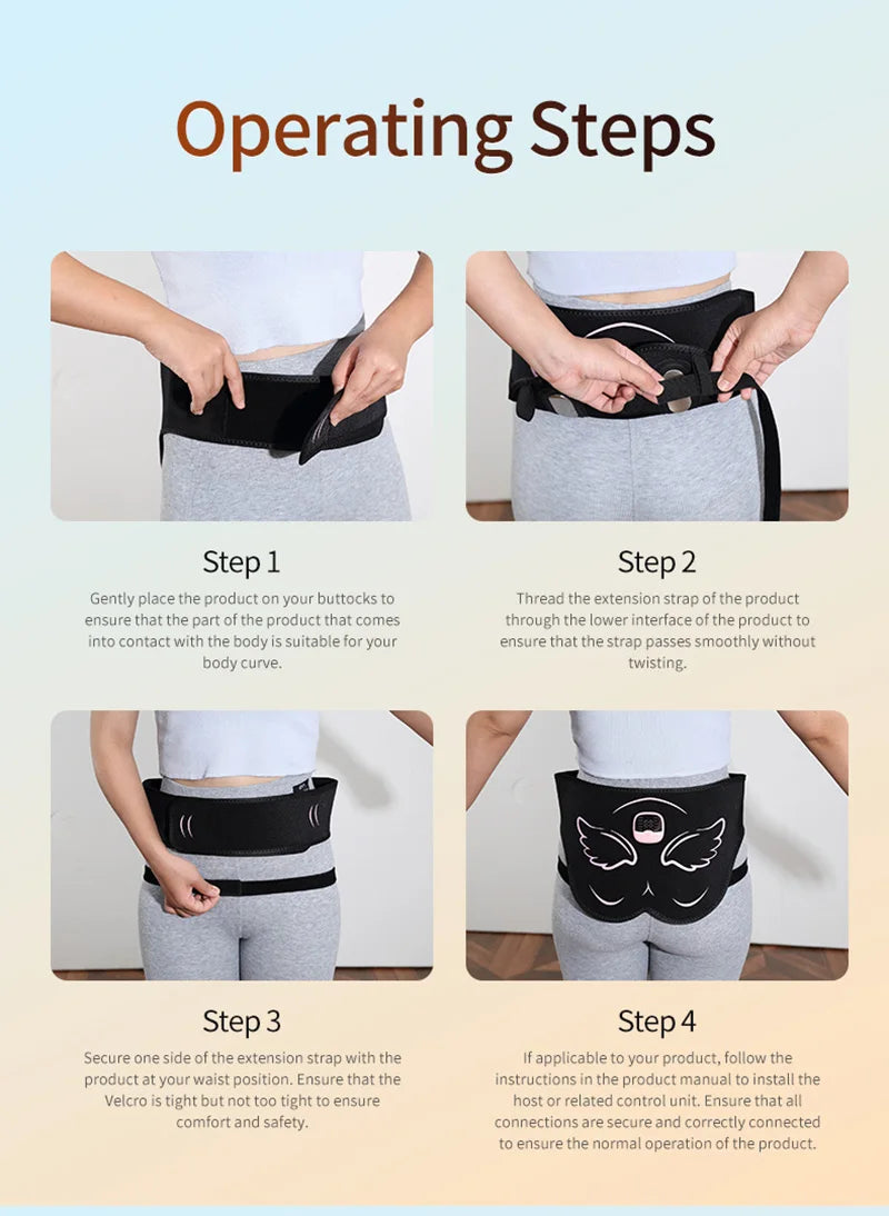 Electric Butt Muscle Stimulator EMS Hips Trainer USB Rechargable Buttocks Lifting Muscle Toner Lose Weight Burning Fat Fitness