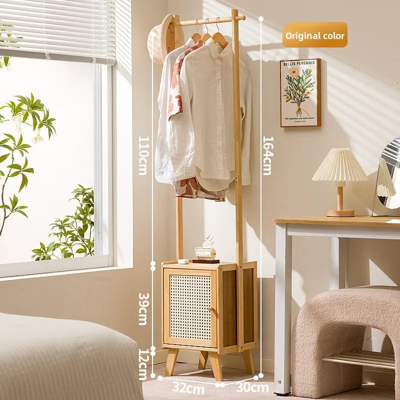 Small apartment solid wood Bedroom Unit with drawers and integrated hanger section