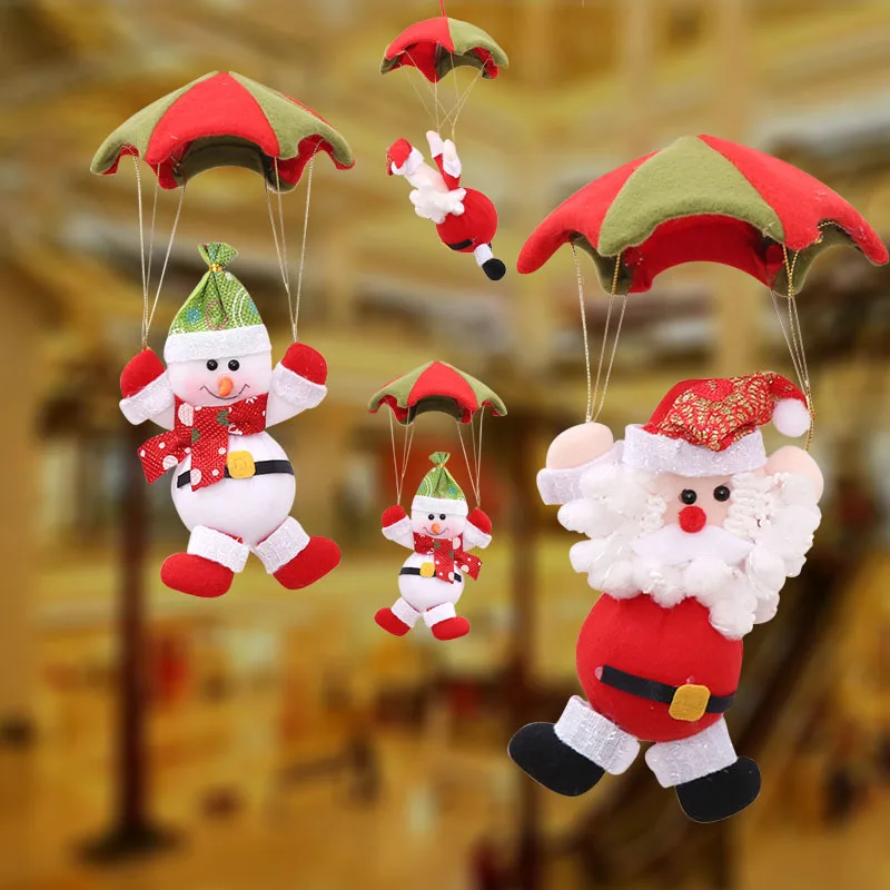 Skydiving Santa Claus Christmas Ornament - Fun Holiday Decor for Home & Store!