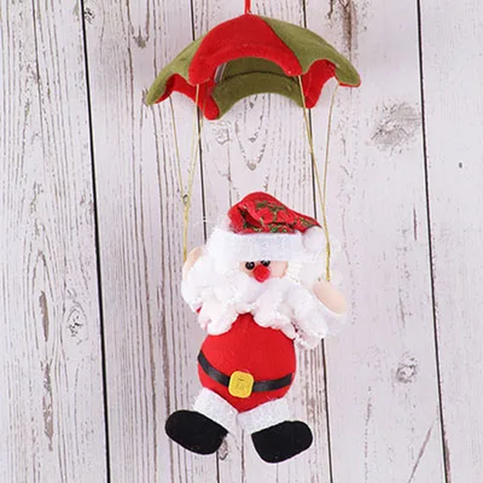 Skydiving Santa Claus Christmas Ornament - Fun Holiday Decor for Home & Store!