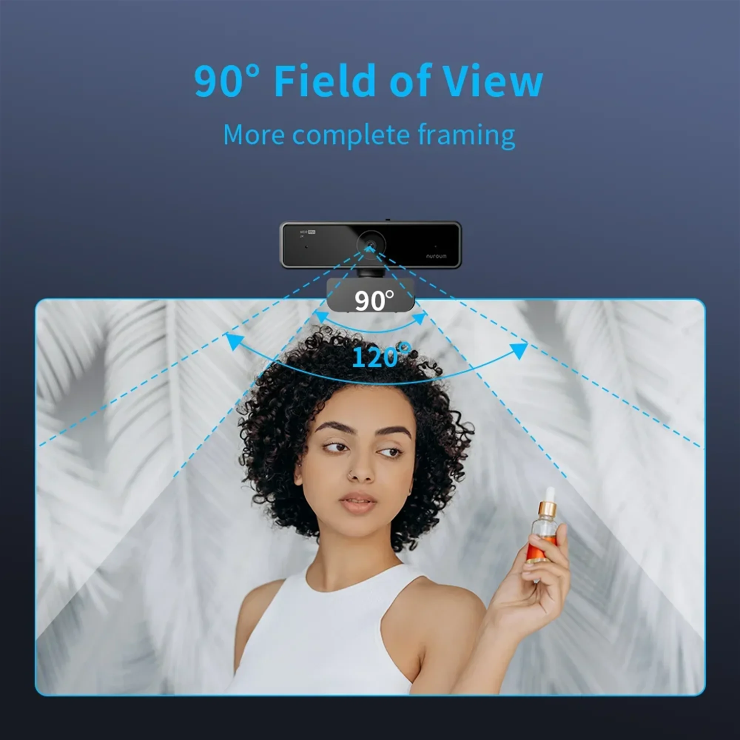 V11 2K Webcam - 1080P 60FPS FHD with Microphone & Privacy Cover - USB Plug & Play for Mac, Laptop, Desktop, and Computer