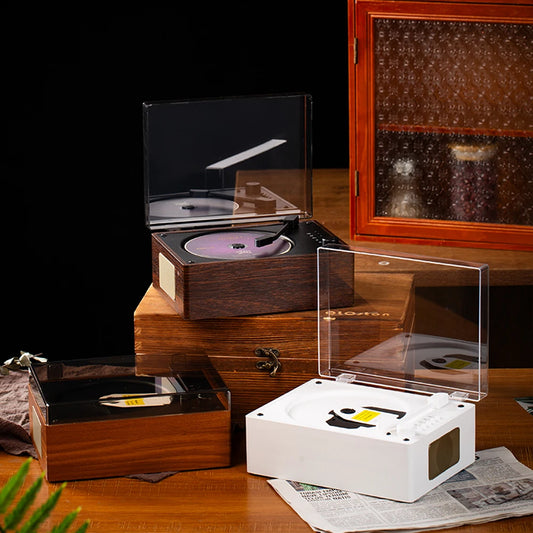 Versatile Home Music Player - Rechargeable CD Player with Bluetooth 5.0, Remote Control, USB & AUX Support - Perfect for Desktop Decor